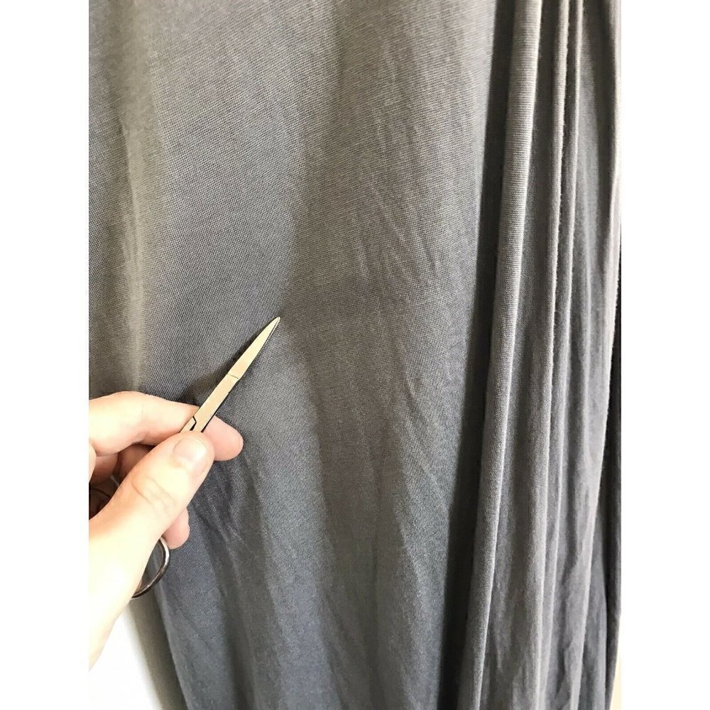 A.L.C. Gray Draped Front Tee Shirt Dress - Picture 7 of 8